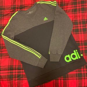 Adidas Sweatshirt Pullover Sweater Green Grey XL